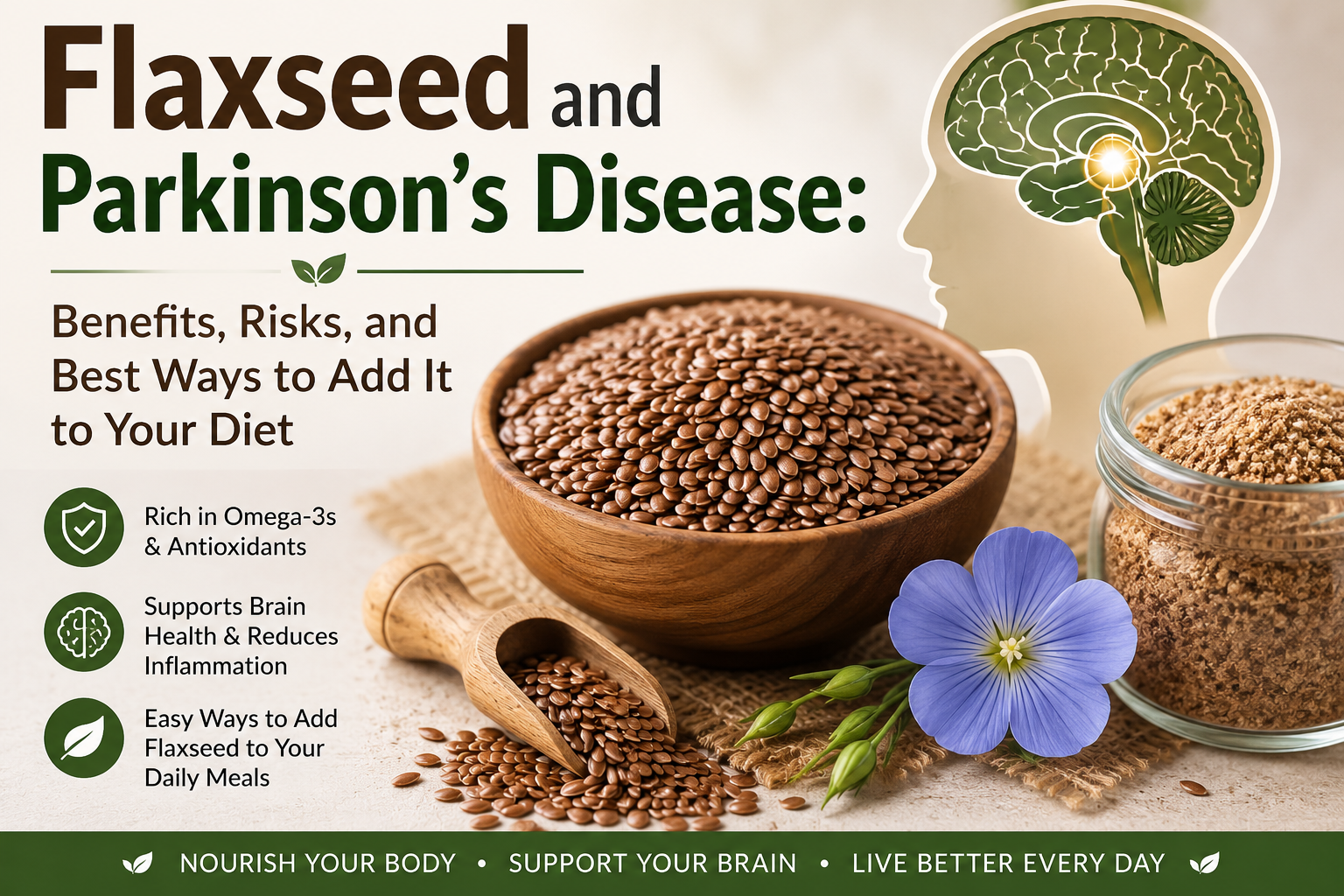 flaxseed and parkinson's disease