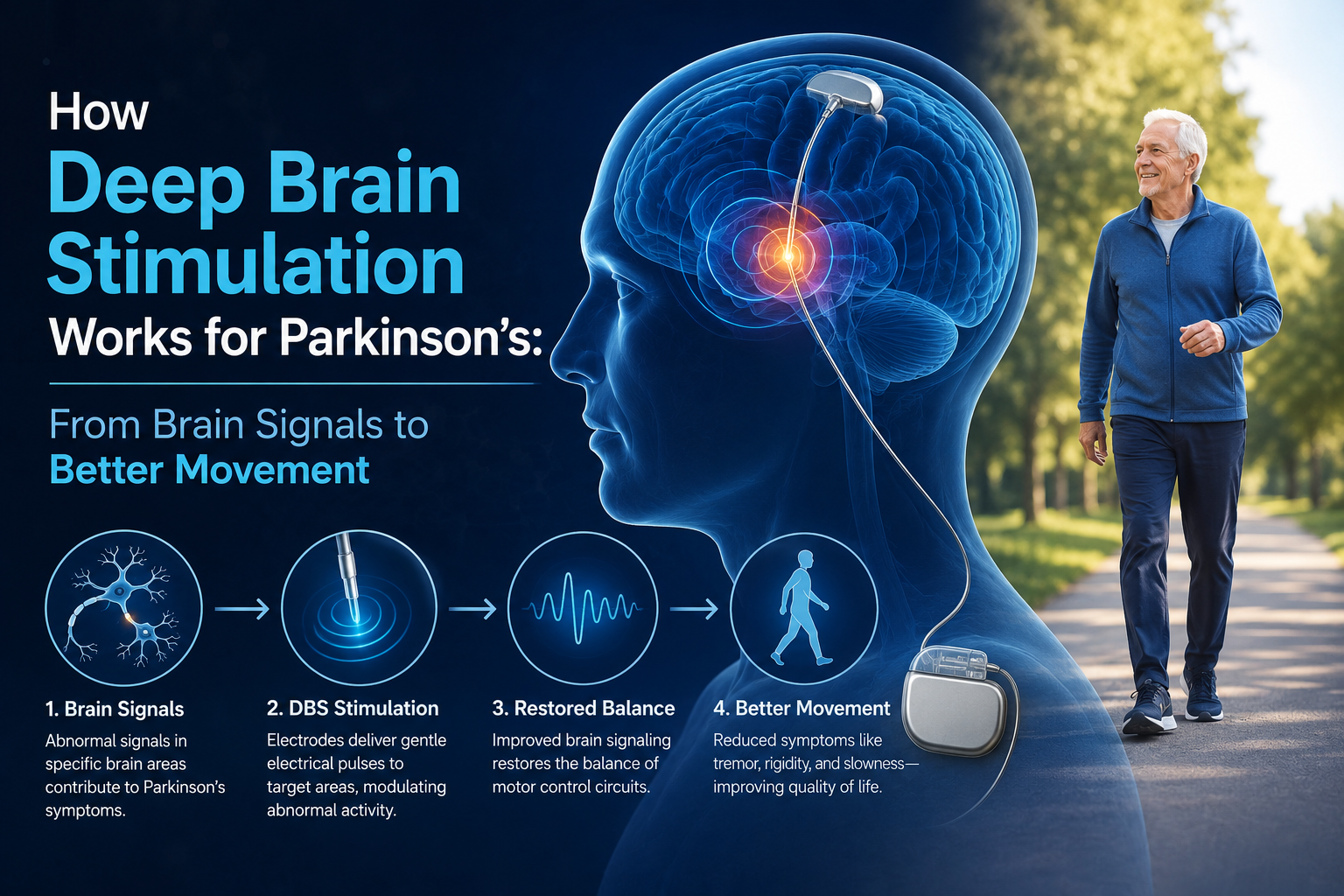how does deep brain stimulation help Parkinson's