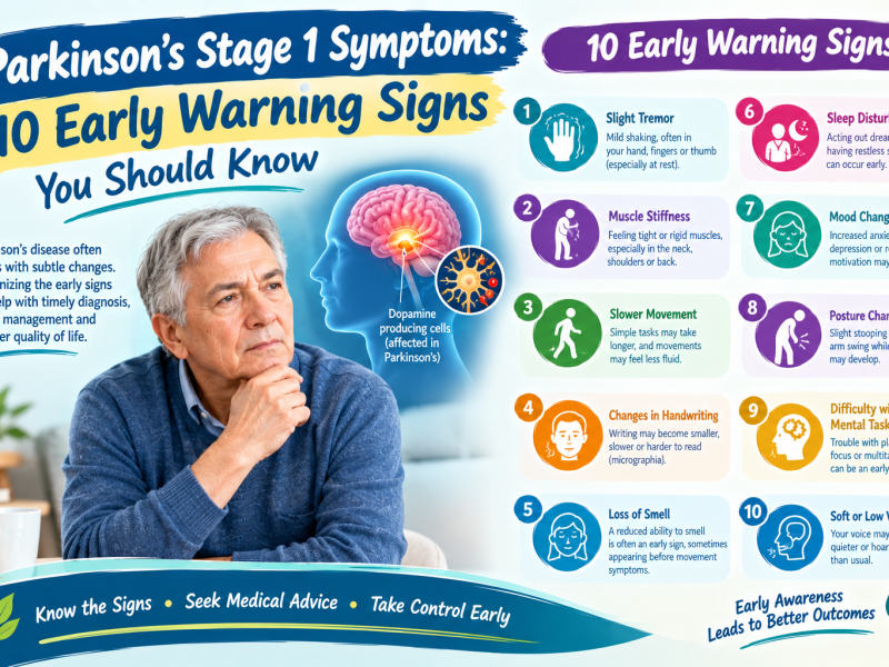 Parkinson’s Stage 1 Symptoms: 10 Early Warning Signs You Should Know