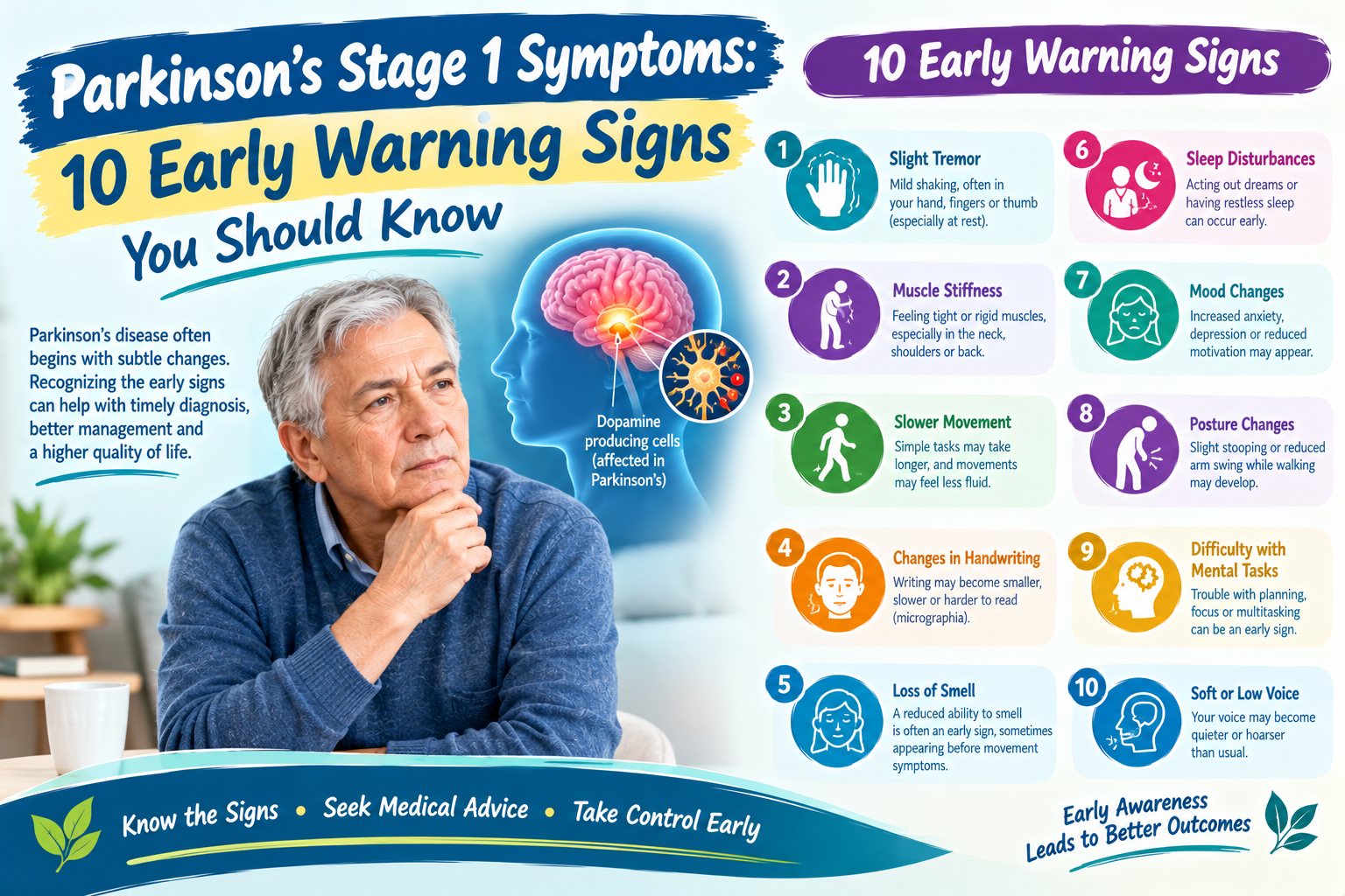 Parkinson’s Stage 1 Symptoms: 10 Early Warning Signs You Should Know